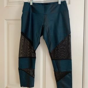 Blue/black with mesh leggings